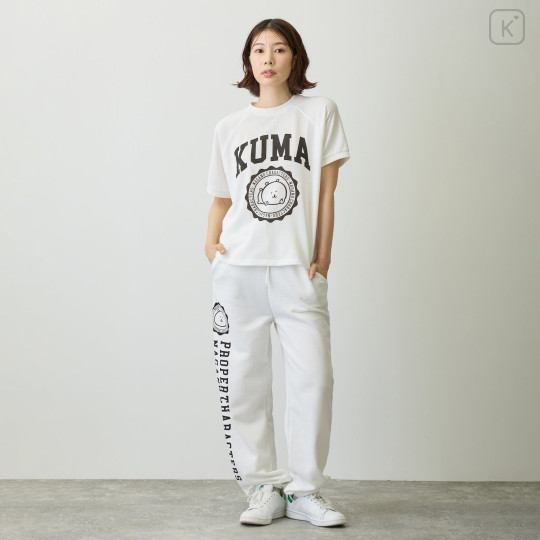 Japan Nagano College Style T-Shirt (L) - Joke Bear White - 4