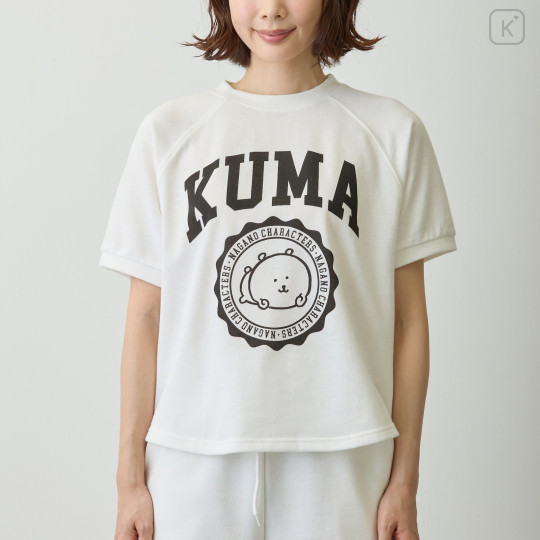 Japan Nagano College Style T-Shirt (L) - Joke Bear White - 6