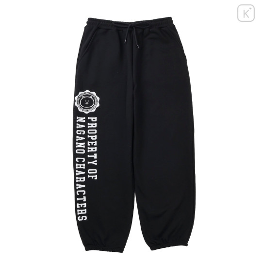 Japan Nagano College Style Sweatpants (L) - Joke Bear Black - 1