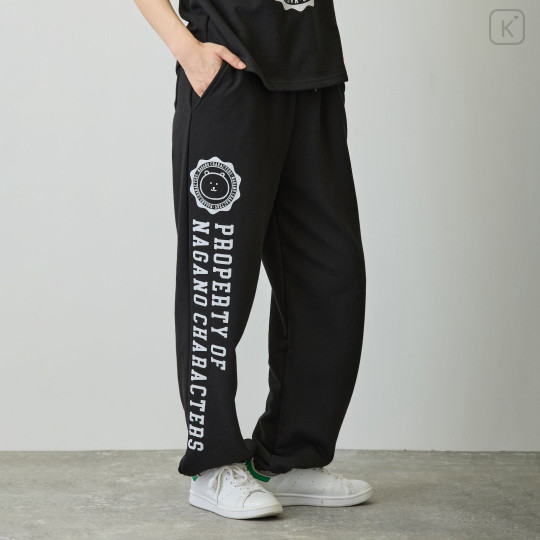 Japan Nagano College Style Sweatpants (L) - Joke Bear Black - 5
