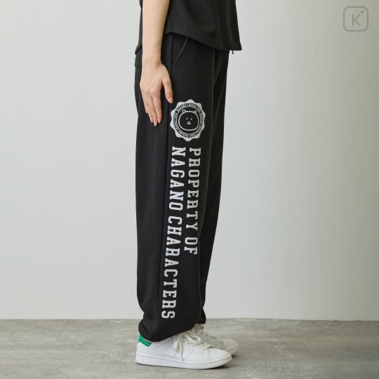 Japan Nagano College Style Sweatpants (L) - Joke Bear Black - 7