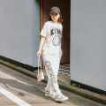 Japan Nagano College Style Sweatpants (M) - Joke Bear White - 2