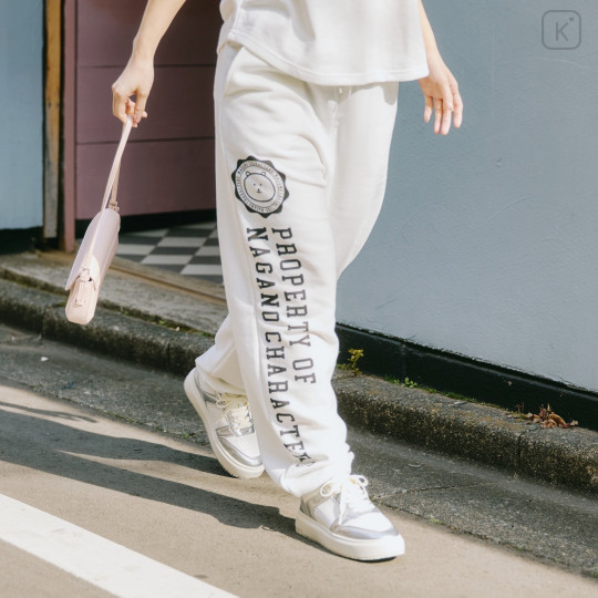 Japan Nagano College Style Sweatpants (M) - Joke Bear White - 3