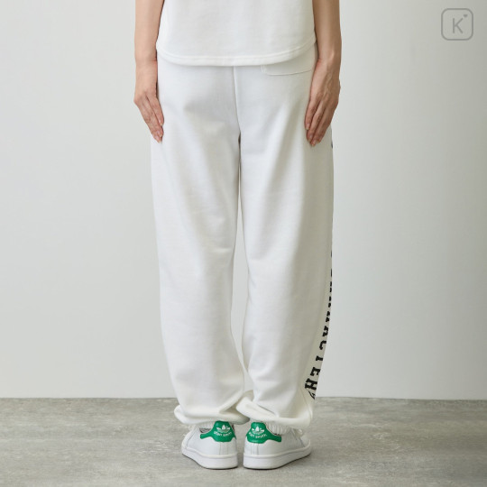 Japan Nagano College Style Sweatpants (L) - Joke Bear White - 8