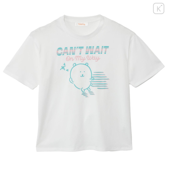 Japan Nagano Dry T-Shirt (M) - Can't Wait Joke Bear White - 1