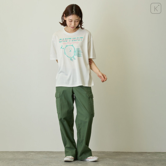 Japan Nagano Dry T-Shirt (M) - Can't Wait Joke Bear White - 6