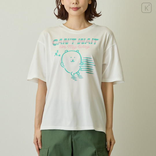 Japan Nagano Dry T-Shirt (M) - Can't Wait Joke Bear White - 8