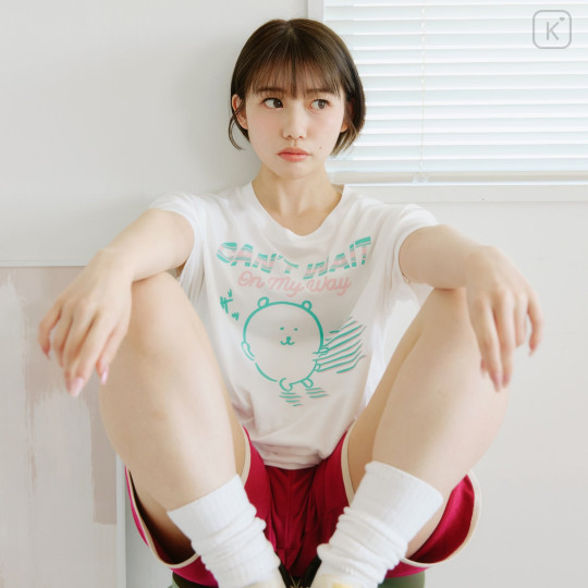 Japan Nagano Dry T-Shirt (L) - Can't Wait Joke Bear White - 4