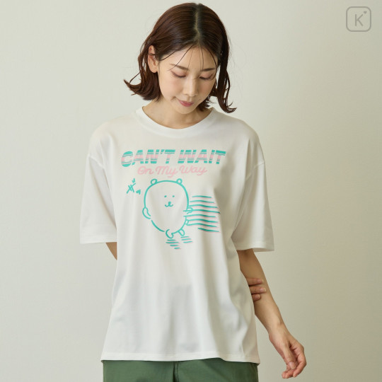 Japan Nagano Dry T-Shirt (L) - Can't Wait Joke Bear White - 7