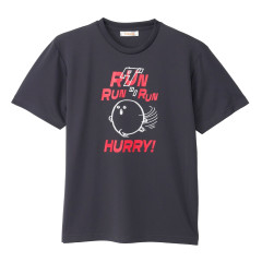 Japan Nagano Dry T-Shirt (L) - Run Mogura Korokke Charcoal