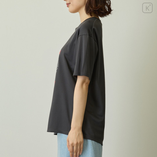 Japan Nagano Dry T-Shirt (L) - Run Mogura Korokke Charcoal - 5