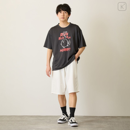 Japan Nagano Dry T-Shirt (L) - Run Mogura Korokke Charcoal - 7