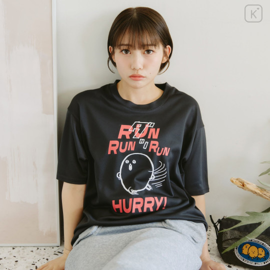 Japan Nagano Dry T-Shirt (XL) - Run Mogura Korokke Charcoal - 2