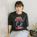 Japan Nagano Dry T-Shirt (XL) - Run Mogura Korokke Charcoal - 2