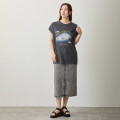 Japan Nagano Wide Sleeveless Top (M) - Tokeru Shika Nakatta Charcoal - 5