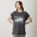 Japan Nagano Wide Sleeveless Top (M) - Tokeru Shika Nakatta Charcoal - 6