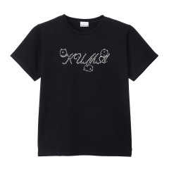 Japan Nagano Rhinestone T-Shirt (M) - Deco Kuma Black