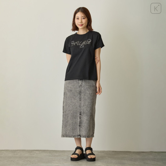 Japan Nagano Rhinestone T-Shirt (M) - Deco Kuma Black - 5