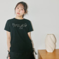 Japan Nagano Rhinestone T-Shirt (L) - Deco Kuma Black - 2