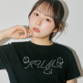 Japan Nagano Rhinestone T-Shirt (L) - Deco Kuma Black - 3