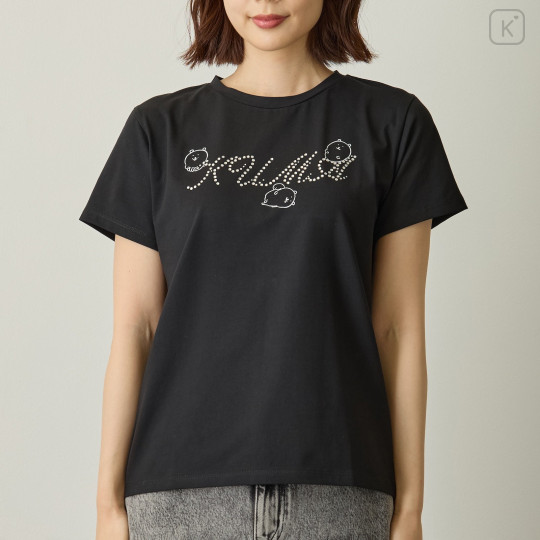 Japan Nagano Rhinestone T-Shirt (L) - Deco Kuma Black - 7