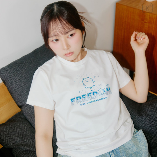 Japan Nagano Rhinestone T-Shirt (M) - Deco Freedom White - 3