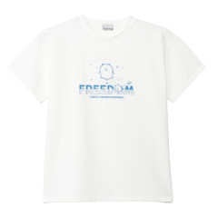 Japan Nagano Rhinestone T-Shirt (L) - Deco Freedom White