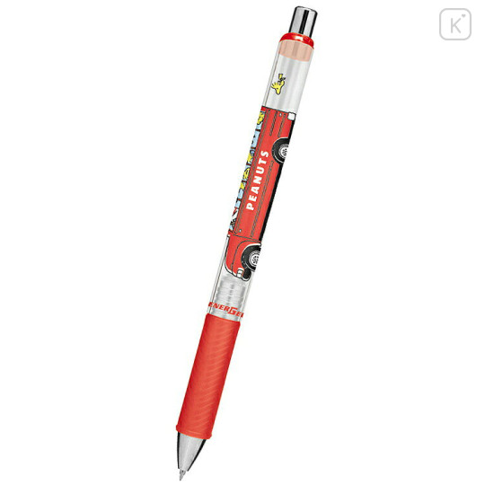 Japan Peanuts EnerGel Gel Pen - Snoopy & Woodstock : School Bus Red - 1