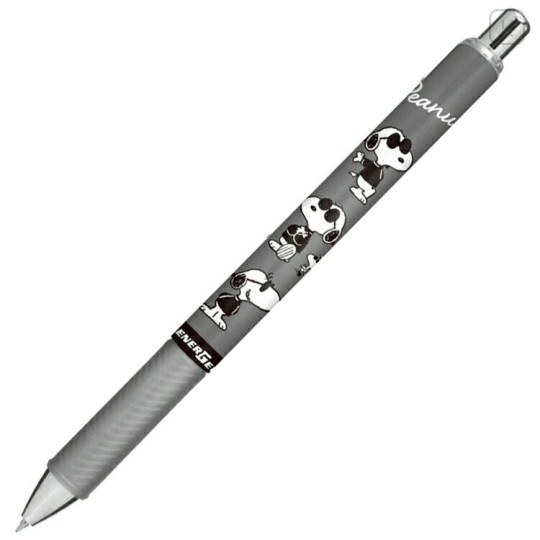 Japan Peanuts EnerGel Gel Pen - Snoopy & Woodstock : Joe Cool Grey - 1