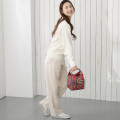 Japan Sanrio Rootote Baby Roo Tartan Plaid Handbag - Hello Kitty : Navy - 3