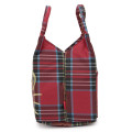 Japan Sanrio Rootote Baby Roo Tartan Plaid Handbag - Hello Kitty : Red - 5