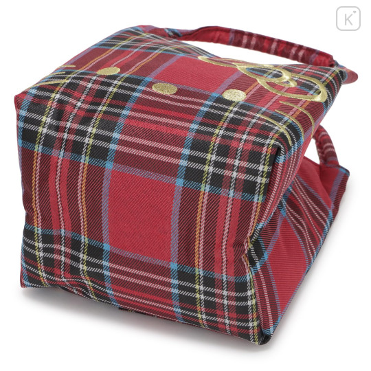 Japan Sanrio Rootote Baby Roo Tartan Plaid Handbag - Hello Kitty : Red - 7