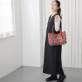 Japan Sanrio Rootote Deli Tartan Plaid Tote Bag - Hello Kitty : Navy - 3