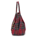 Japan Sanrio Rootote Deli Tartan Plaid Tote Bag - Hello Kitty : Navy - 5