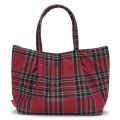 Japan Sanrio Rootote Deli Tartan Plaid Tote Bag - Hello Kitty : Navy - 6
