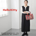 Japan Sanrio Rootote Deli Tartan Plaid Tote Bag - Hello Kitty : Red - 4