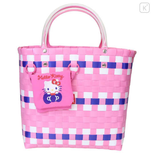 Japan Sanrio Rootote Deli Basket Tote Bag - Hello Kitty - 1