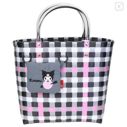 Japan Sanrio Rootote Deli Basket Tote Bag - Kuromi - 1