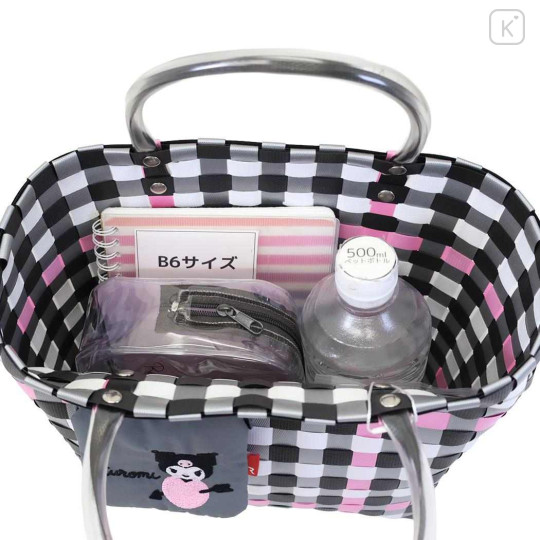 Japan Sanrio Rootote Deli Basket Tote Bag - Kuromi - 3