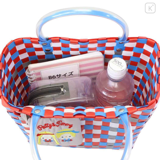 Japan Sanrio Rootote Deli Basket Tote Bag - Patty & Jimmy - 3