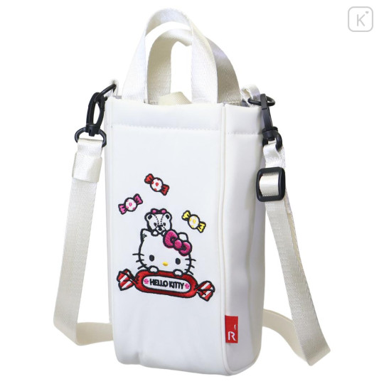 Japan Sanrio Rootote Thermo Keeper Bottle Insulated Shoulder Pouch - Hello Kitty - 1