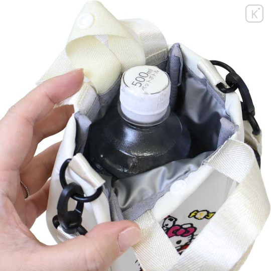 Japan Sanrio Rootote Thermo Keeper Bottle Insulated Shoulder Pouch - Hello Kitty - 3