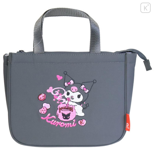 Japan Sanrio Rootote Thermo Keeper Deli Insulated Lunch Bag - Kuromi - 1