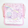 Japan Sanrio Frill Drawstring Bag - Little Twin Stars : Angel - 3