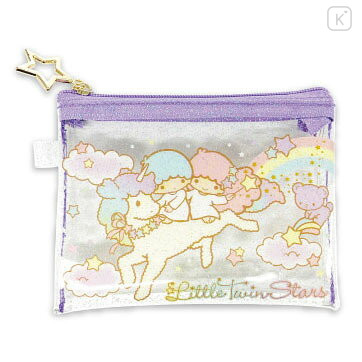 Japan Sanrio Mini Clear Pouch - Little Twin Stars : Unicorn - 1