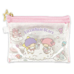Japan Sanrio Mini Clear Pouch - Little Twin Stars : Cotton Candy