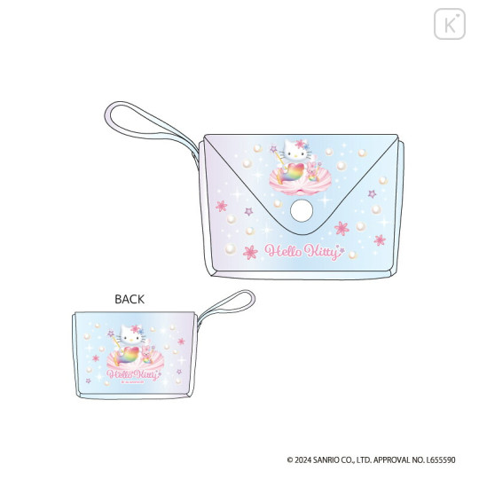 Japan Sanrio Aurora Mini Pouch - Hello Kitty : Mermaid - 1