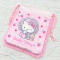 Japan Sanrio Frill Drawstring Bag - Hello Kitty : Lolita Pink - 3