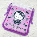 Japan Sanrio Frill Drawstring Bag - Hello Kitty : Lolita Black - 3