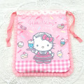 Japan Sanrio Frill Drawstring Bag - Hello Kitty : Maid - 2